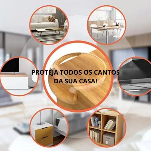 Kit com 4 Protetor de Silicone para Mesa Quina